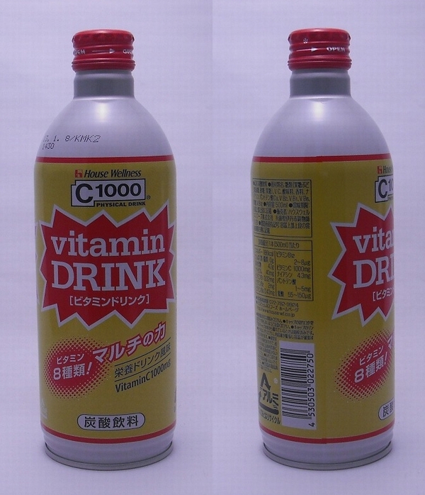 C1000 ビタミンドリンク 500mlペットボトル缶（2012/02現在）