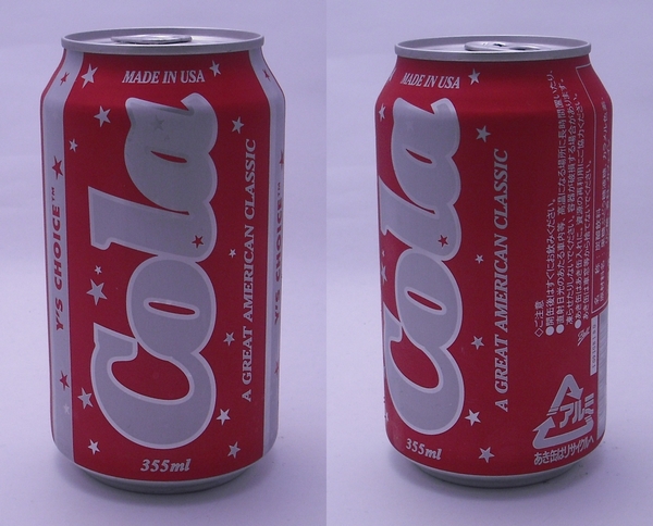 Y'S CHOICE コーラ 355ml缶（2012/06現在）